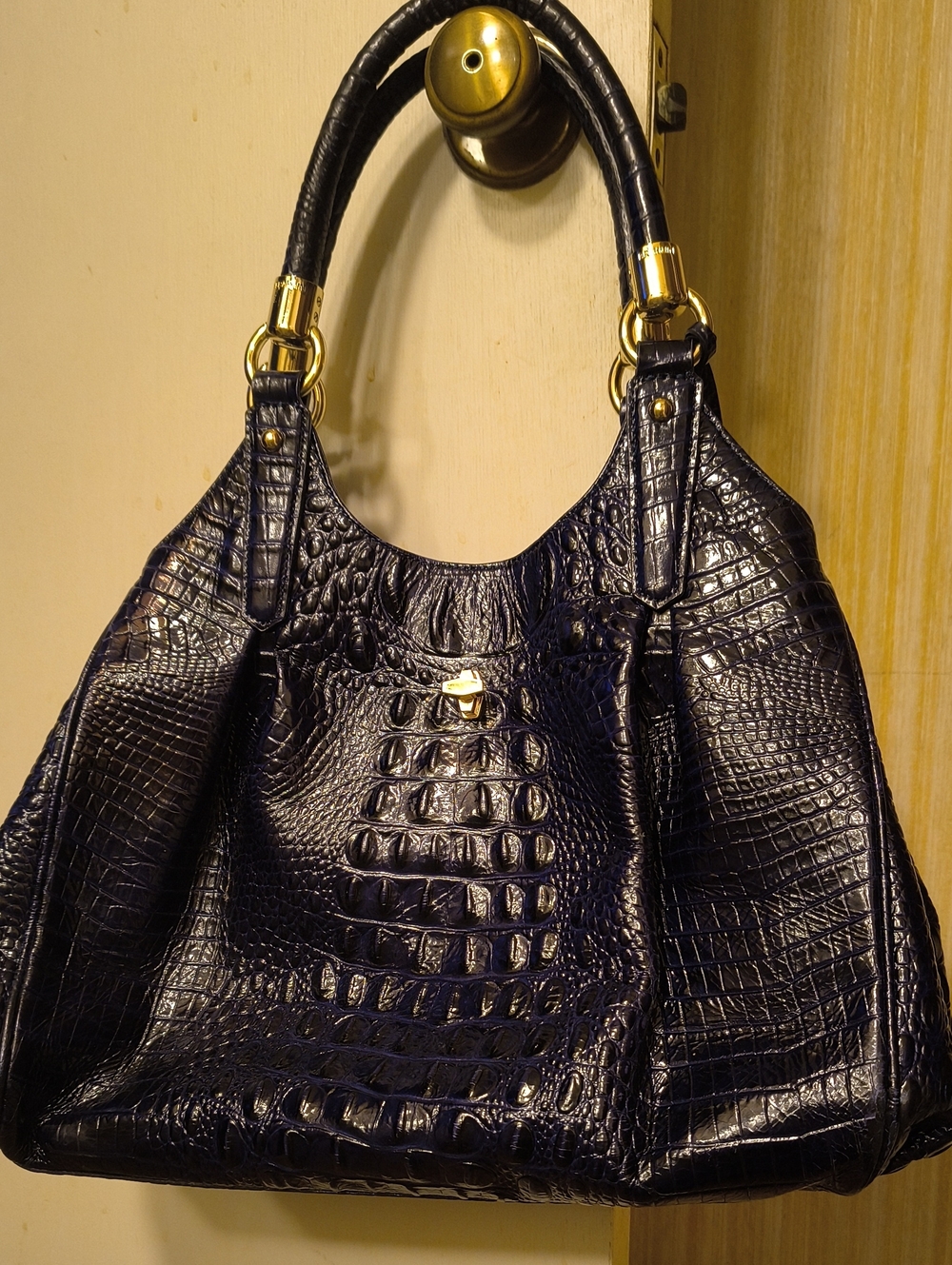 Navy Blue Brahmin Bag In VGUC